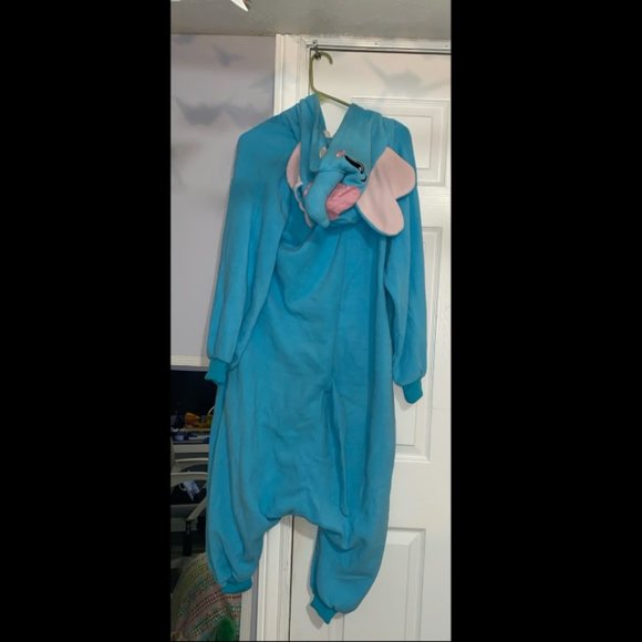 Size women's small elephant onesie/footie pajamas, loungewear, adult onesie - Picture 2 of 6